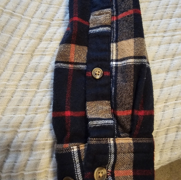 Banana Republic plaid flannel long sleeve  casual button-down shirt. Size medium - Picture 4 of 5